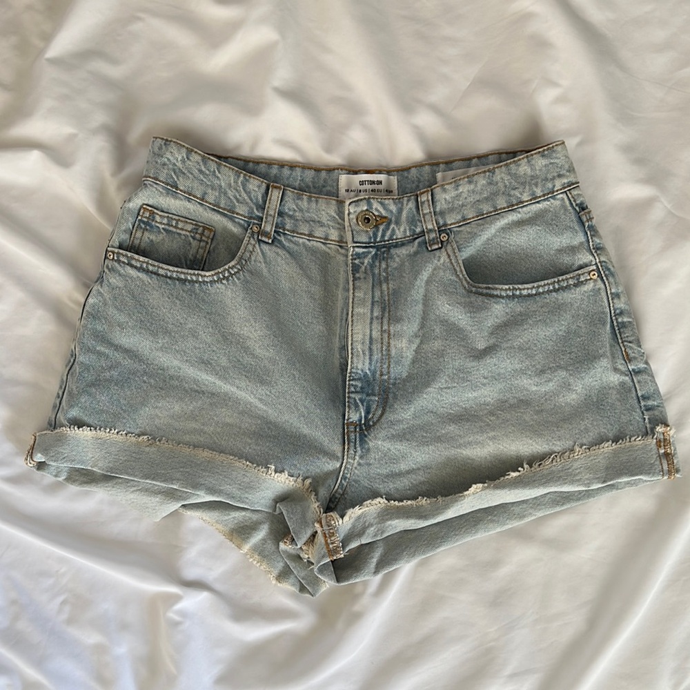 Cotton On High Rise Mom Shorts